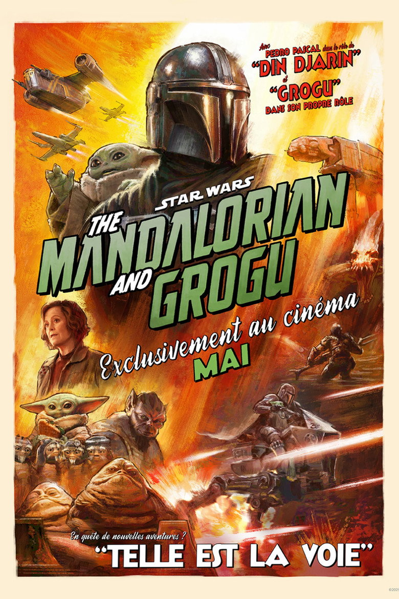 Affiche STAR WARS THE MANDALORIAN AND GROGU